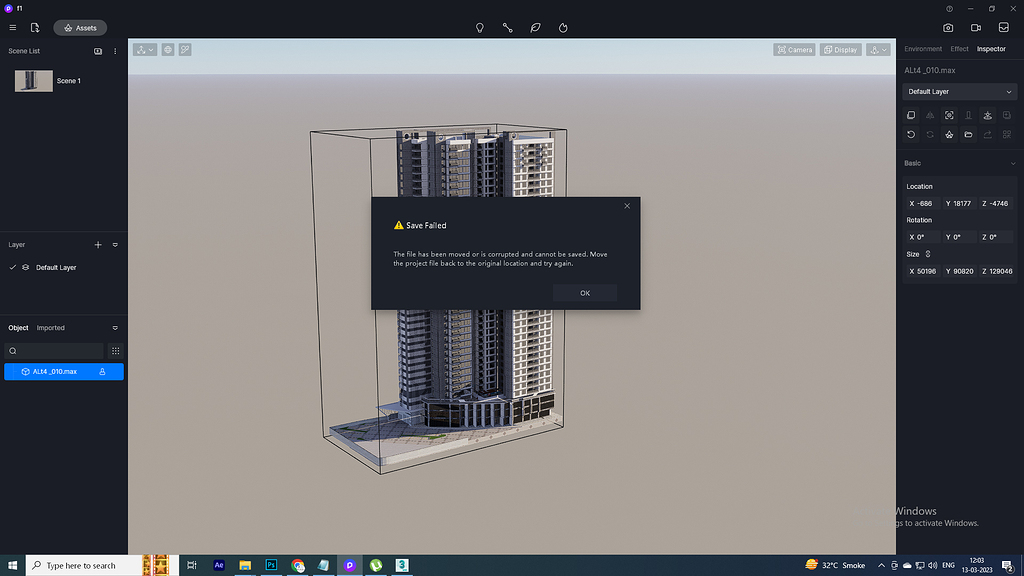 File not getting saved - Get Help - D5 RENDER FORUM
