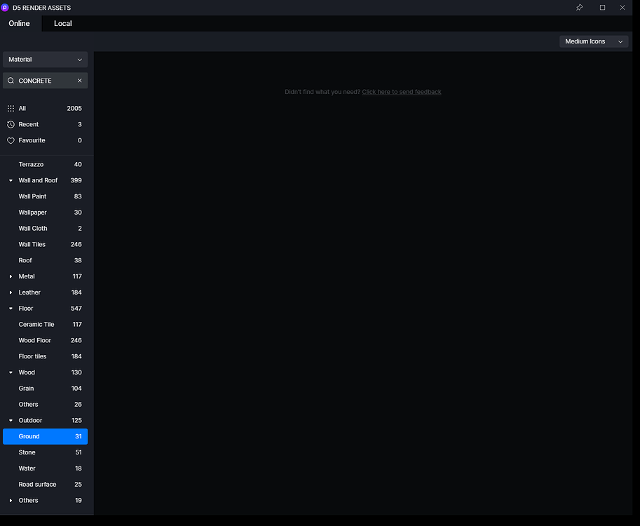 No Material Assets showing - Tech Support - D5 RENDER FORUM