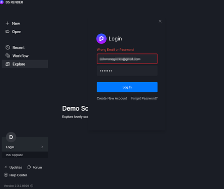 Failed to login - Get Help - D5 RENDER FORUM
