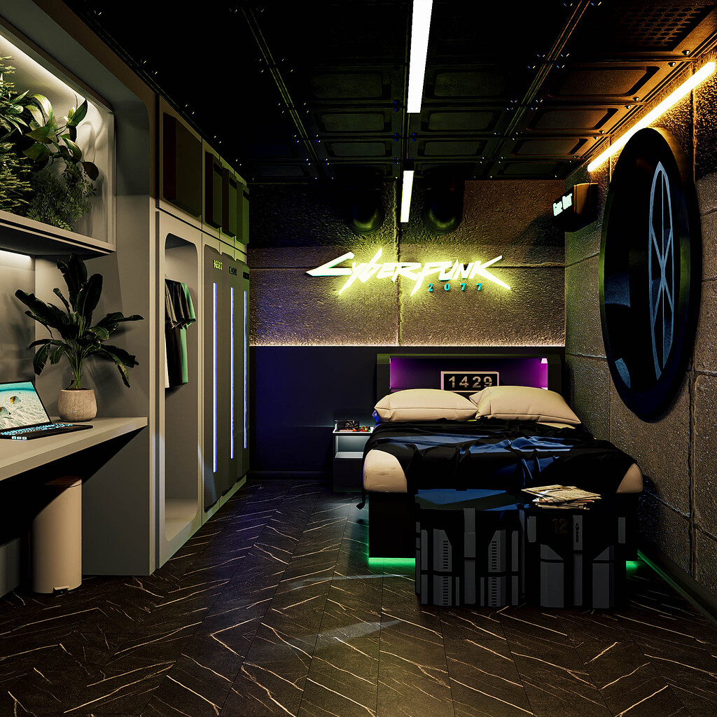 Interior Design: Cyberpunk - Gallery - D5 RENDER FORUM