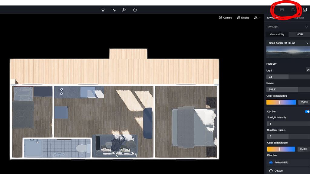 3ds max top view render