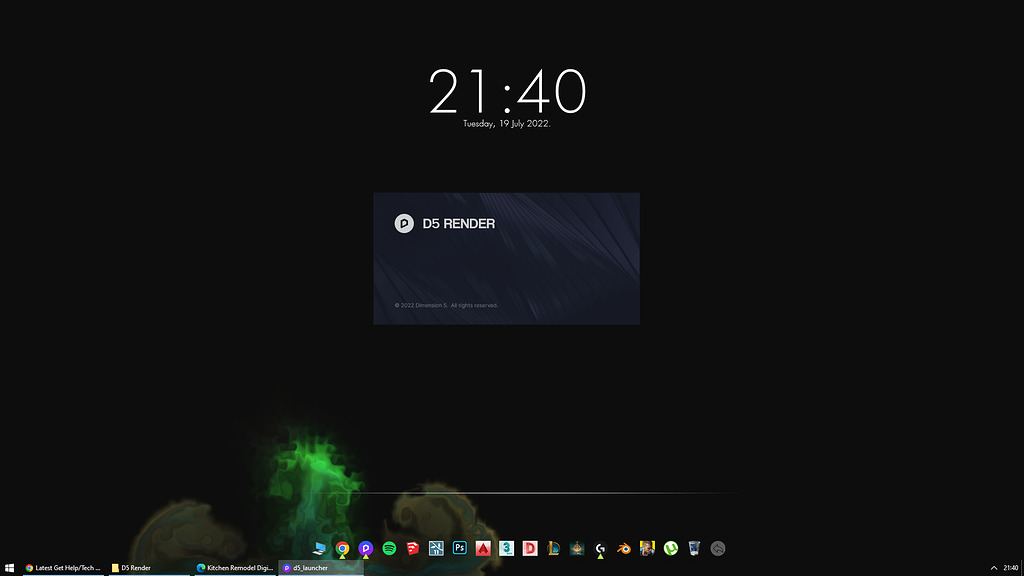 D5 Stuck on Launch - Tech Support - D5 RENDER FORUM