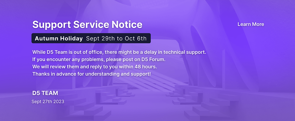 [Announcement] Technical Support Service Notice in October - News - D5 ...