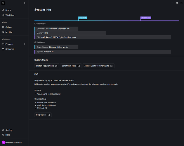 System Info - Soudarte