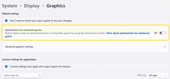 Optimization for windowed games