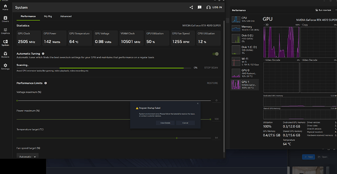GPU INFO WHILE LOADING THE D5 FILE & SCANNING FOR AUTOMATIC TUNNING