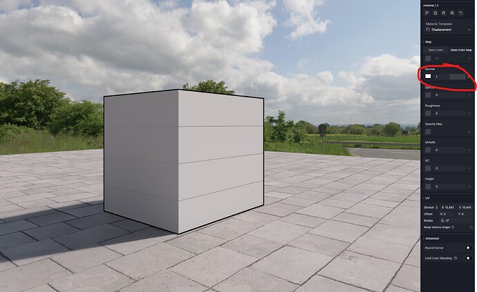 D5 Normal Map works but does not scale correctly