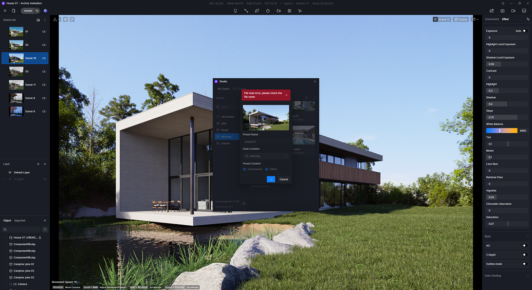 Saving Preset issue - Get Help - D5 RENDER FORUM