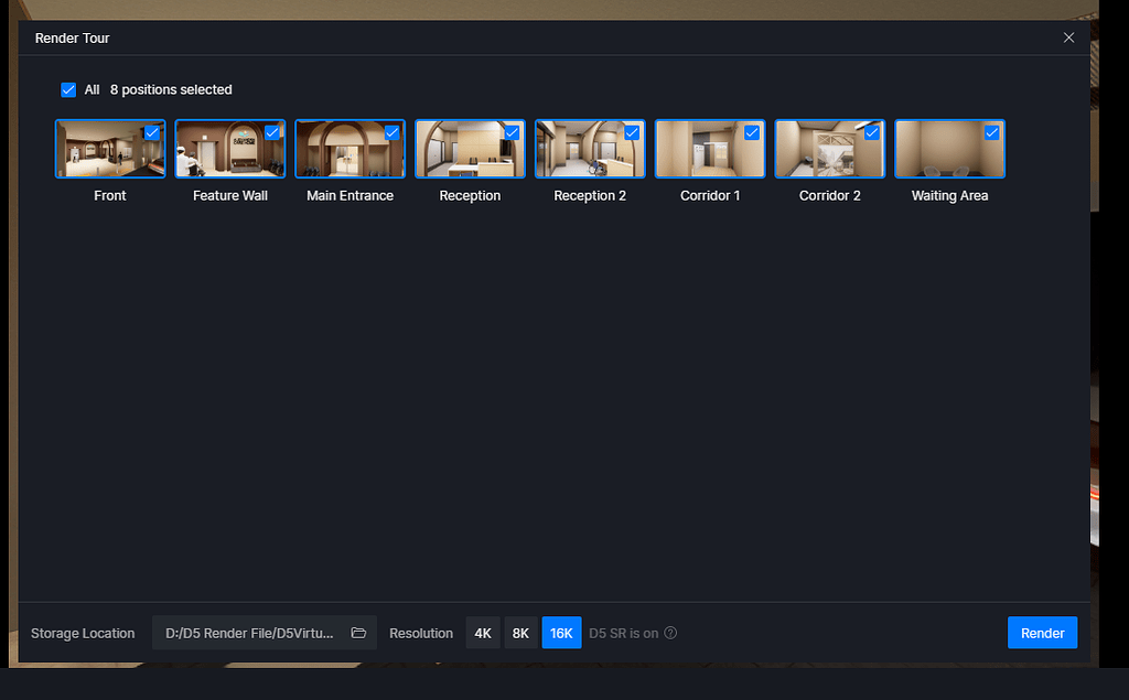 Spatial tour export button missing - Tech Support - D5 RENDER FORUM