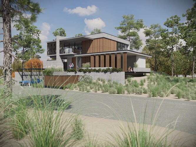 Residence 6 dayscene right view
