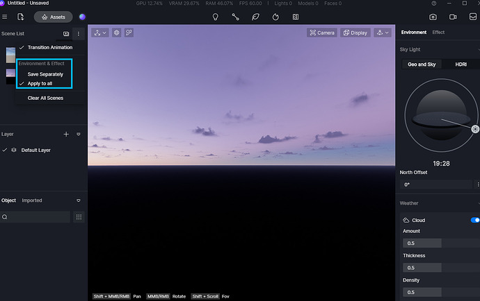 Scenes not keeping environment info - Get Help - D5 RENDER FORUM