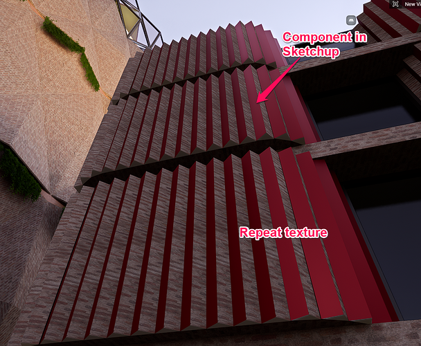 Sketchup Texture Component - repeat