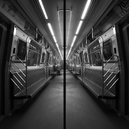Train 1 black and white