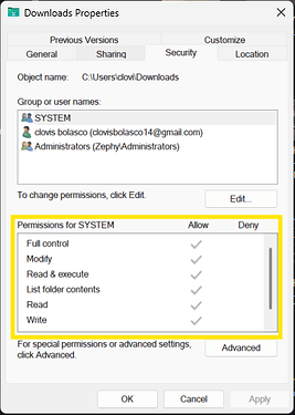Folder Full Control