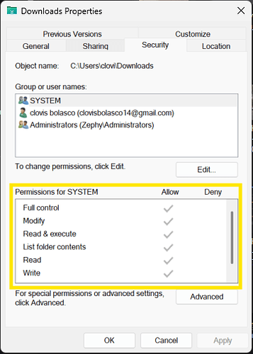 Folder Full Control