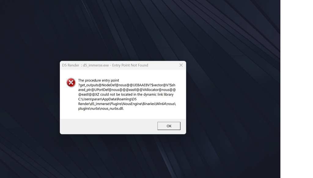 Opening problem - Get Help - D5 RENDER FORUM