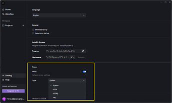 Proxy Settings