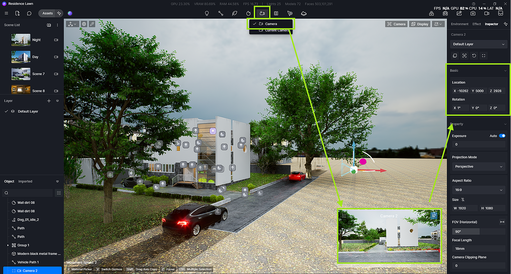 Coordinates for camera position - Get Help - D5 RENDER FORUM