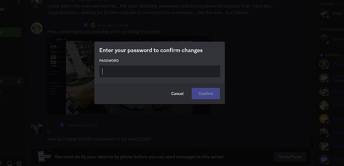 3 Next it asks for password to confirm and nothing works