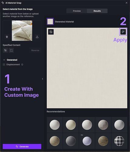 Ai Material Snap with Custom image