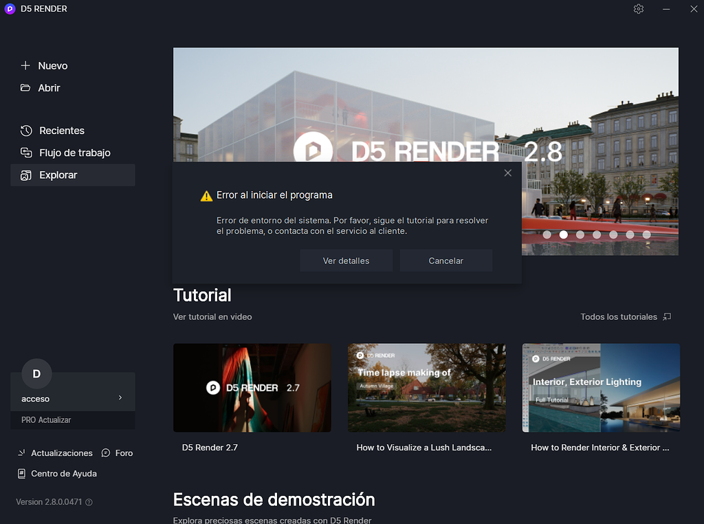 Problemas al ejecutar D5 de nuevas - Tech Support - D5 RENDER FORUM
