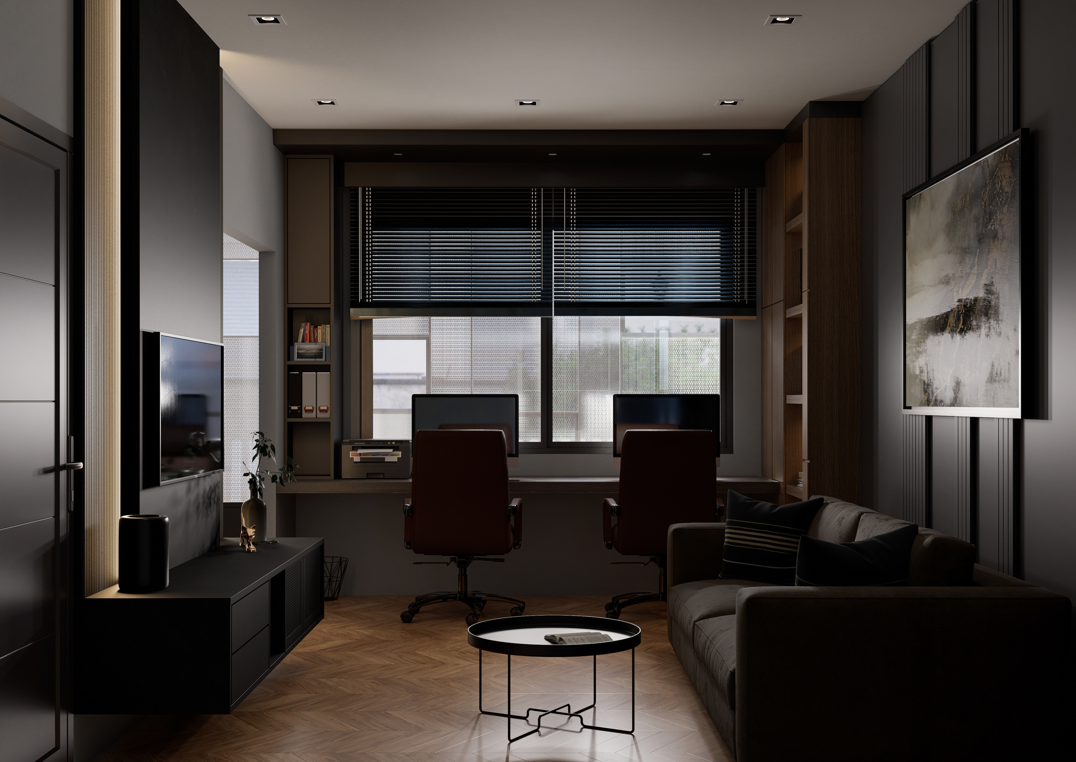 Working room black tone - Gallery - D5 RENDER FORUM