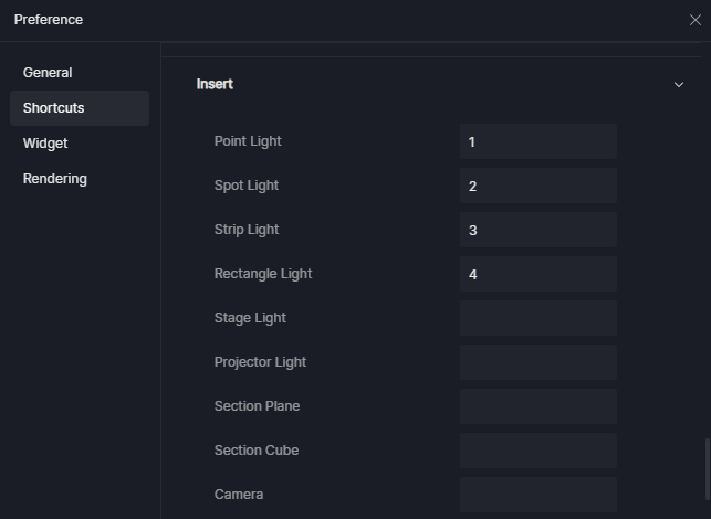 Shortcuts for Stage Light and Projector