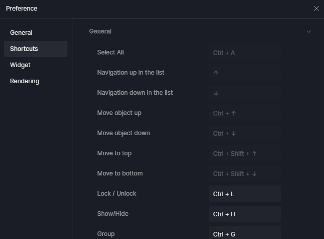 shortcut keys