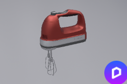 KitchenAid - Hand Mixer (Candy Apple Red)